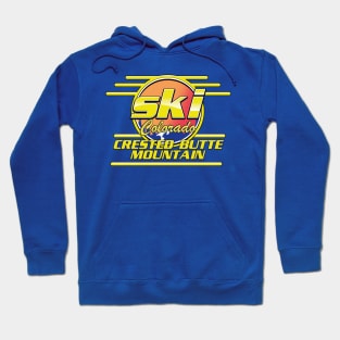 ski Crested Butte Colorado 80s logo Hoodie